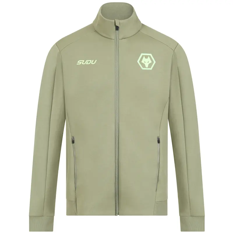 Wolverhampton Wanderers Store | Shop Official 2025-26 Players Travel Jacket – Khaki Wolves Gear